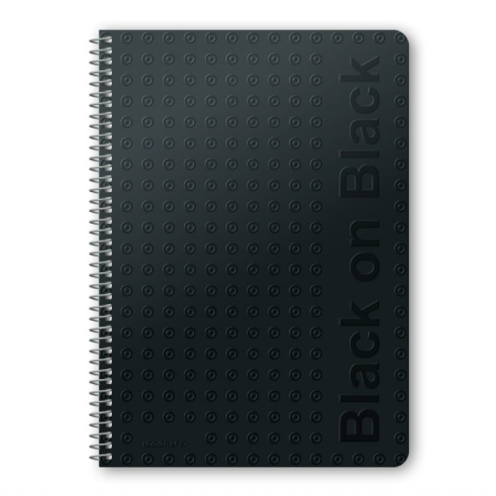 BLACK ΟΝ BLACK Τετράδιο Σπιράλ Wirelock B5/17Χ25 5 Θέματα 150 Φύλλα 6τμχ