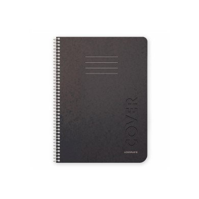 COVER Τετράδιο Σπιράλ Wirelock Β5/17Χ25 4 Θέματα 120 Φύλλα 6τμχ Μαύρο