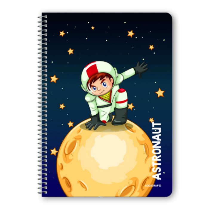 ASTRONAUT Τετράδιο Σπιράλ Wirelock Β5/17Χ25 3 Θέματα 90 Φύλλα 6τμχ
