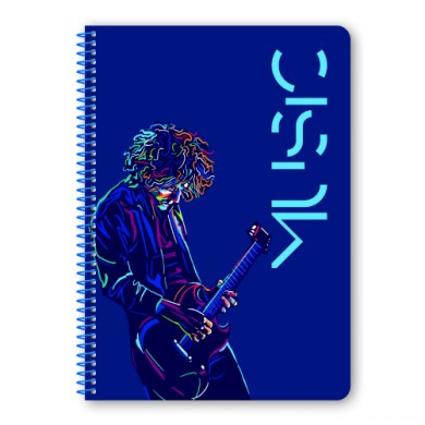 MUSIC Τετράδιο Σπιράλ Wirelock B5/17Χ25 2 Θέματα 60 Φύλλα 10τμχ
