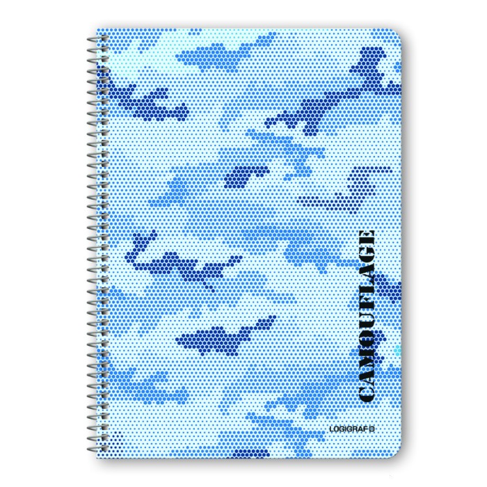 CAMOUFLAGE Τετράδιο Σπιράλ Wirelock B5/17Χ25 4 Θέματα 120 Φύλλα 6τμχ