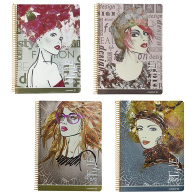 STYLE Τετράδιο Σπιράλ Wirelock B5/17Χ25 3 Θέματα 90 Φύλλα 6τμχ
