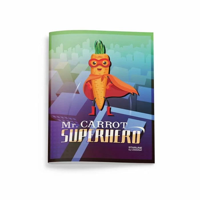 SUPERHERO STARLINE Τετράδιο Καρφίτσα B5/17Χ25 50Φ 10τμχ
