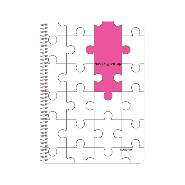 PUZZLE Τετράδιο Σπιράλ Wirelock B5/17Χ25 3Θ 90Φ 6τμχ