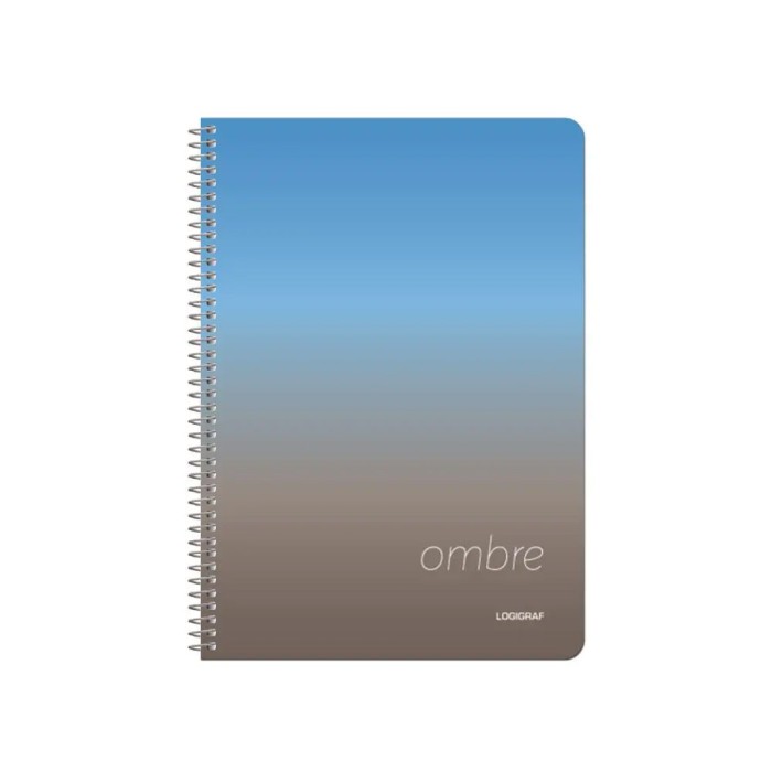 OMBRE Τετράδιο Σπιράλ Wirelock B5/17Χ25 3Θ 90Φ 6τμχ