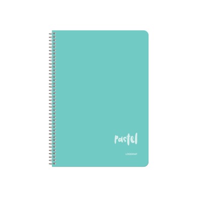 PASTEL Τετράδιο Σπιράλ με Wirelock B5/17Χ25 3θ 90φ, Πακέτο 6τμχ
