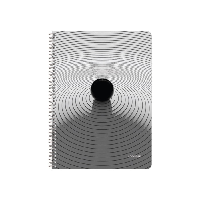 BLACK & WHITE Τετράδιο Σπιράλ με Wirelock B5/17Χ25 3 Θέματα 90 Φύλλα Πακέτο 6τμχ