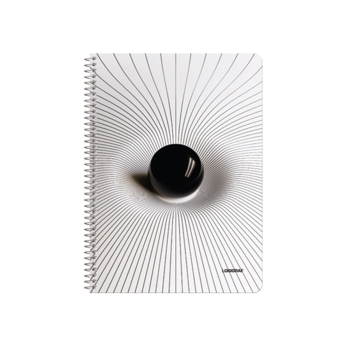 BLACK & WHITE Τετράδιο Σπιράλ με Wirelock B5/17Χ25 3 Θέματα 90 Φύλλα Πακέτο 6τμχ