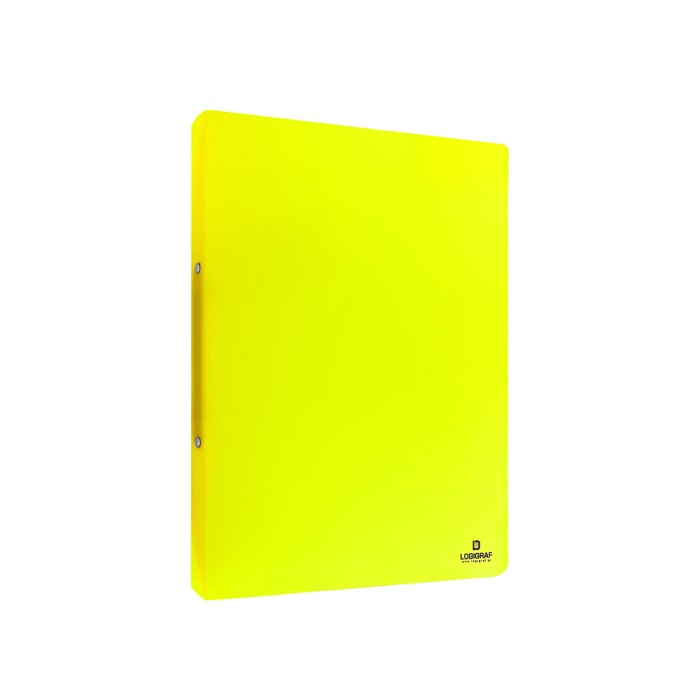 FLUO Κλασέρ PP με 2 κρίκους για 17X25, 2εκ, Κίτρινο