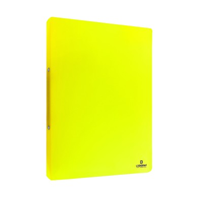 FLUO Κλασέρ PP με 2 κρίκους για Α4, 2εκ, Κίτρινο