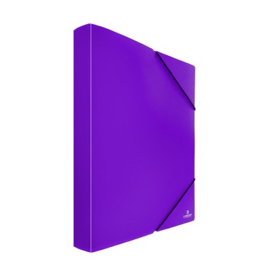 FLUO Kουτί PP με Λάστιχο 25X35 5εκ Μωβ