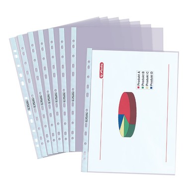 HERLITZ Ζελατίνες Economy 40mic - Πακέτο με 100τμχ