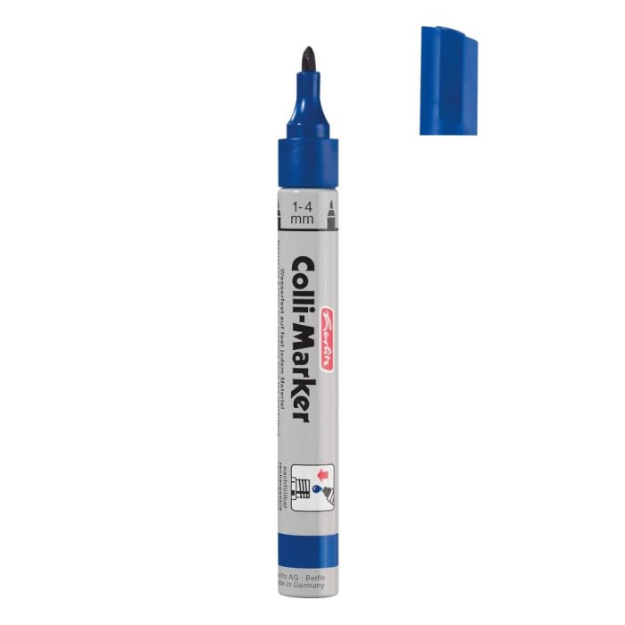 HERLITZ Μαρκαδόρος Αδιάβροχος COLLI MARKERS Μπλε 10τμχ