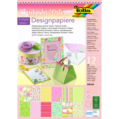 Μπλοκ Χαρτιά Glitter, A4, 12 τμχ 165 γρ,  Spring/Easter