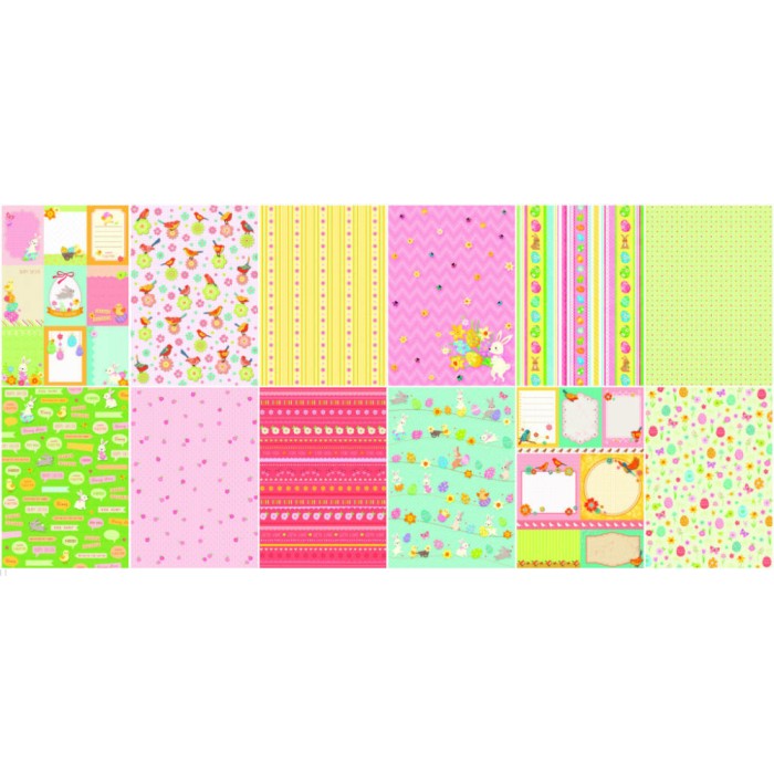 Μπλοκ Χαρτιά Glitter, A4, 12 τμχ 165 γρ,  Spring/Easter