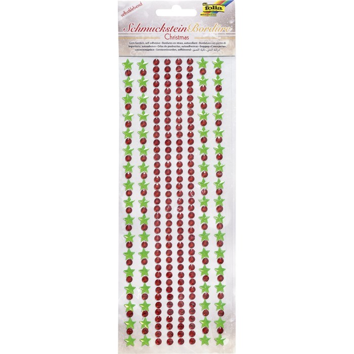 Σετ Αυτοκόλλητα Jewel Stones Borders X-MAS 1, 1 sheet 10.5X26εκ