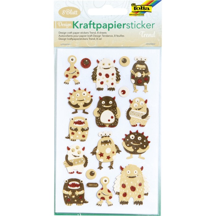 Σετ Αυτοκόλλητα Craft Paper, 8 Φύλλα 10X16 εκ, TREND