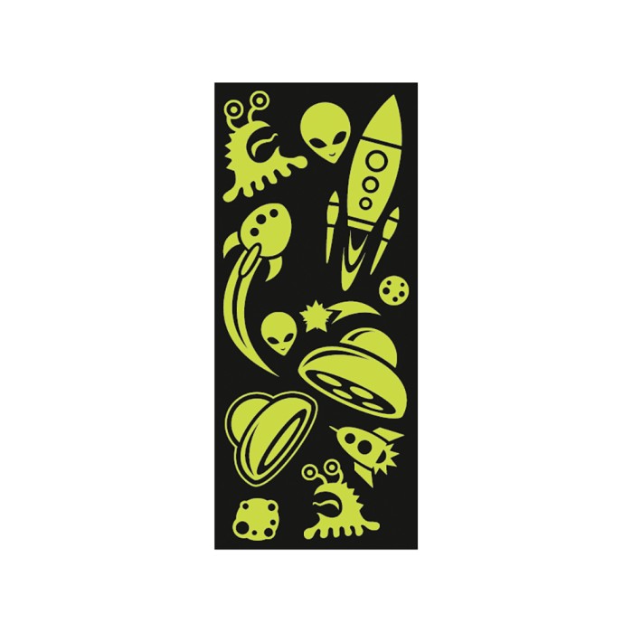 Σετ Αυτοκόλλητα Glow in the dark, 2 Φύλλα 10X23εκ SPACENIGHT