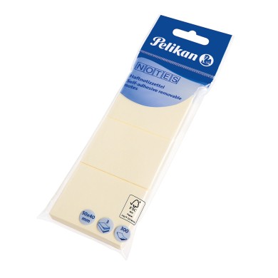PELIKAN Αυτοκόλλητα Χαρτάκια Σημειώσεων 38x50mm Νο123 Κίτρινο, 10X3