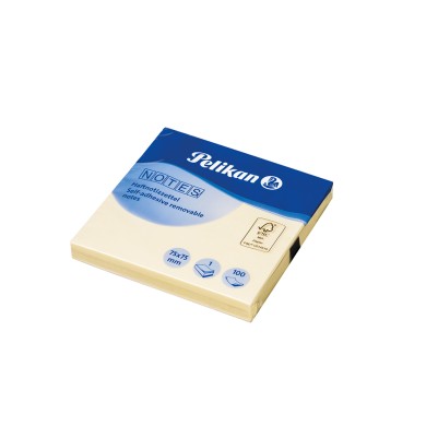 PELIKAN Κύβος Αυτοκόλλητων Σημειώσεων 76x76mm Νο125 Κίτρινος - Συσκευασία 10τμχ