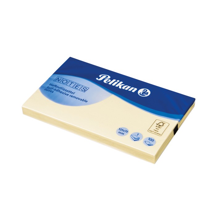PELIKAN Αυτοκόλλητα Χαρτάκια Σημειώσεων 127x76mm Nο126 Κίτρινο - Συσκευασία 10τμχ