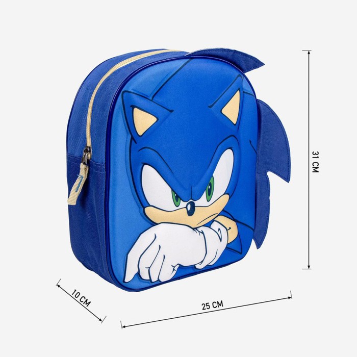 Παιδική Τσάντα Πλάτης 3D 27εκ SONIC THE HEDGEHOG