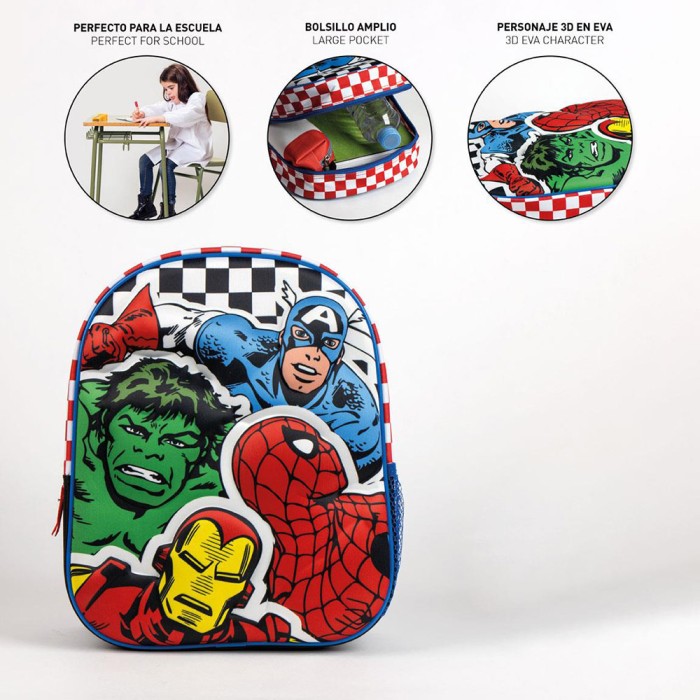 3D Τσάντα Πλάτης 31εκ Νηπιαγωγείου MARVEL Avengers