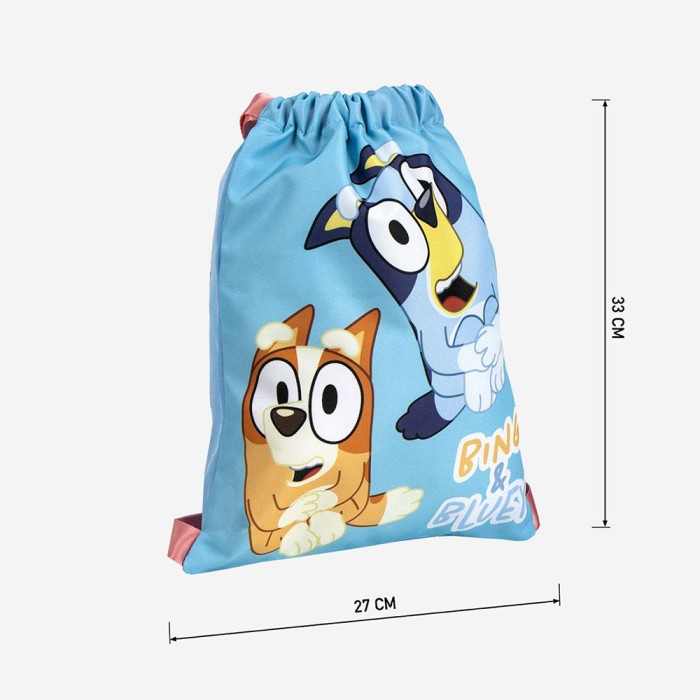 Τσάντα Πάνινη με Κορδόνια 27X33 BLUEY