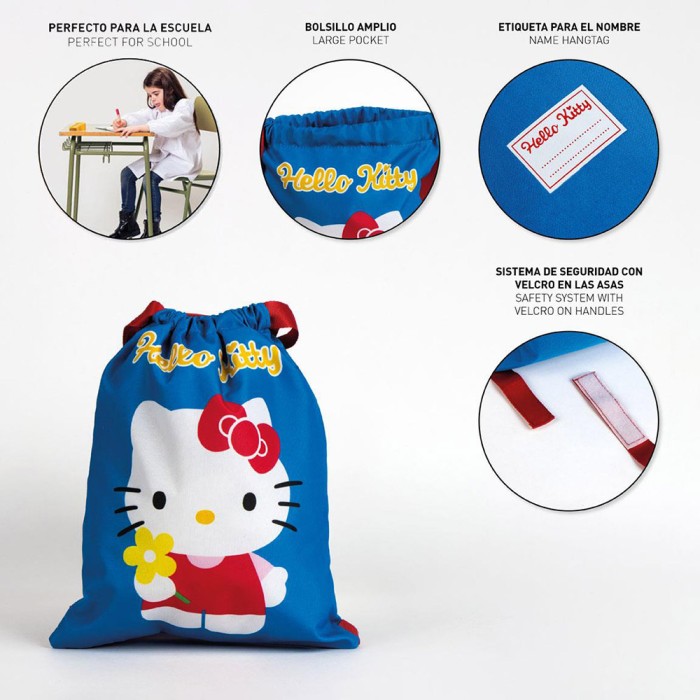 Τσάντα Πάνινη με Κορδόνια 27X33 HELLO KITTY