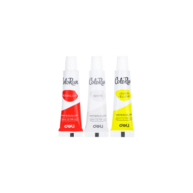 DELI Χρώματα Ακουαρέλας 12 Χ 5ml 1 Πινέλο COLORUN