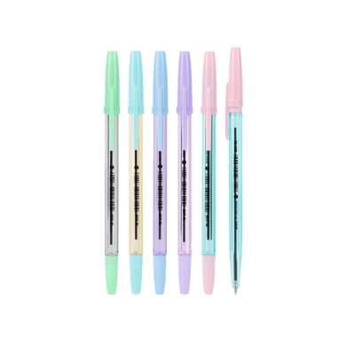 Στυλό 0.7mm DELI MACARON Μπλε, σε 6 Χρώματα (Πακέτο των 50τμχ)