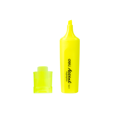 Μαρκαδόρος Υπογράμμισης Πλακέ 1-5mm DELI ACCENT Κίτρινο (Πακέτο 10τμχ)