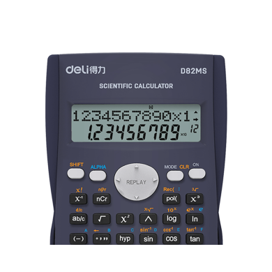 DELI D82MS Αριθμομηχανή 12 Ψηφίων 16x9x2εκ Σκούρο Γκρι