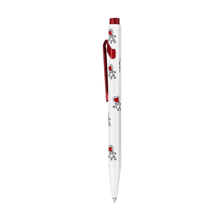 Στυλό Ball Pen σε Μεταλλικό Κουτί, Λευκό Mεταλλικό Σώμα - Μαύρο Μελάνι 1.00mm CARAN D'ACHE Keith Haring