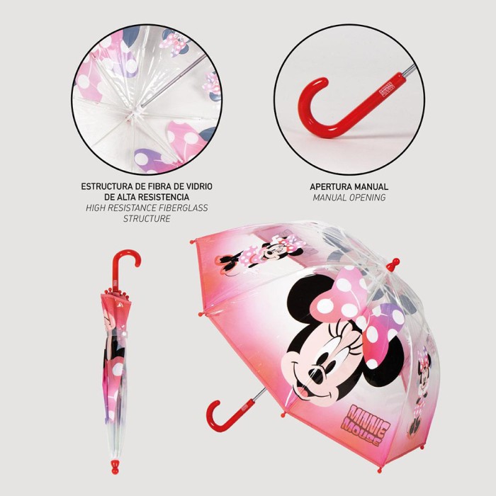 Ομπρέλα Φούσκα PVC 45εκ με άνοιγμα 71εκ DISNEY Minnie Mouse