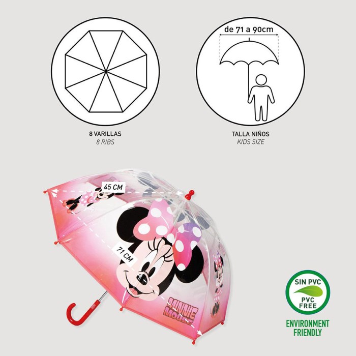 Ομπρέλα Φούσκα PVC 45εκ με άνοιγμα 71εκ DISNEY Minnie Mouse