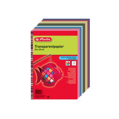 HERLITZ Χρωματιστό Ριζόχαρτο 20x30cm 10 χρώματα - Συσκευασία 5τμχ