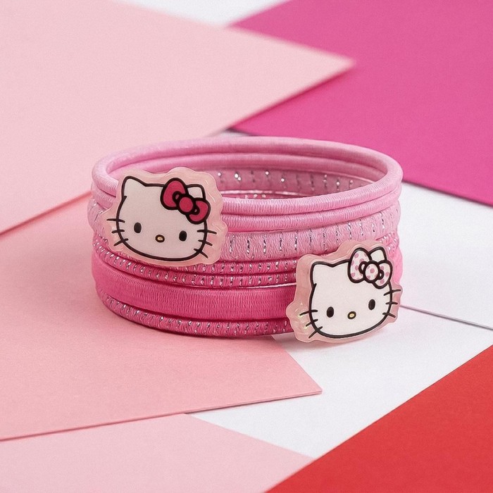Αξεσουάρ για τα Μαλλιά Λαστιχάκια 8τμχ HELLO KITTY