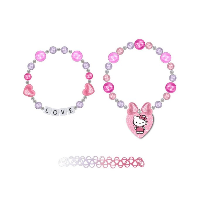 Σετ 3 Βραχιόλια Φο-Μπιζού HELLO KITTY Love