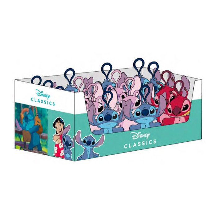 Σταντ με 16 Κρεμαστά Λούτρινα για Τσάντες DISNEY Lilo & Stitch