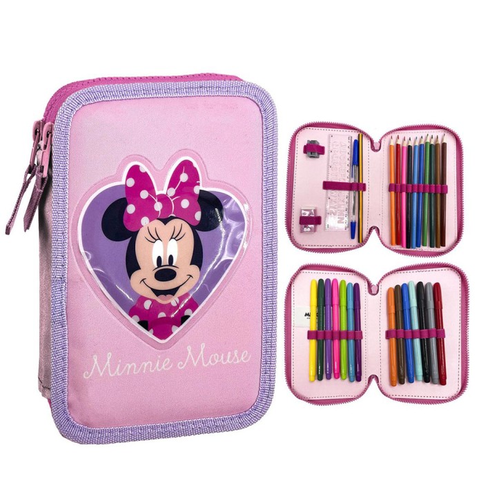 Διπλή Κασετίνα με Αξεσουάρ - γεμάτη DISNEY Minnie Mouse