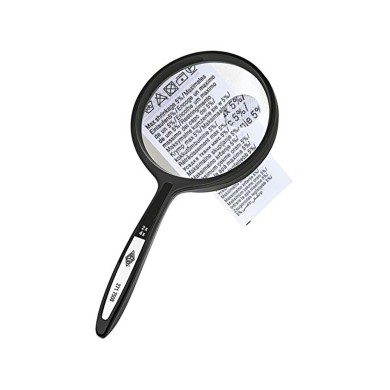 WEDO Μεγεθυντικός Φακός 2x+4x Πλαστικό Στρογγυλό 6.35cm Μαύρο