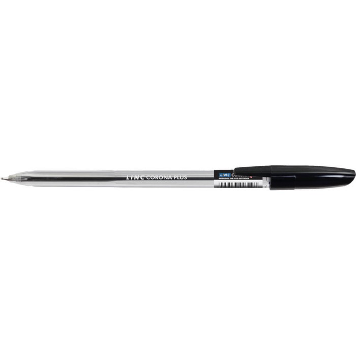 Ball pen LINC Corona plus/μαύρο, κουτί 50τμχ