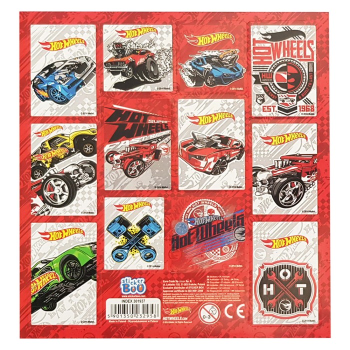 12 Stickers HOT WHEELS