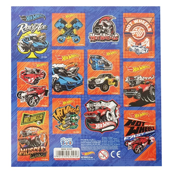 12 Stickers HOT WHEELS