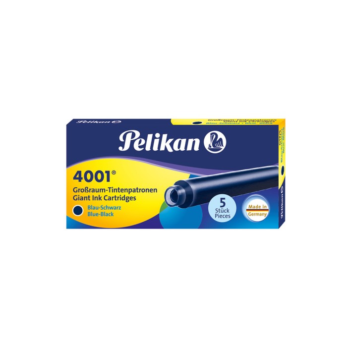 PELIKAN Αμπούλες Μεγάλες 4001 GTP/5 Μαύρο-Μπλε - Συσκευασία 10τμχ