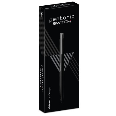 Ball pen LINC Pentonic με Κλιπ Switch/μαύρο, κουτί 10τμχ