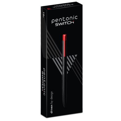 Ball pen LINC Pentonic Switch/κόκκινο, κουτί 10τμχ