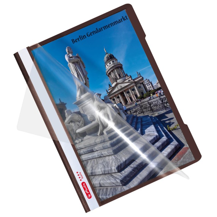 HERLITZ Quality Ντοσιέ με Έλασμα Ενισχυμένο Α4 PP Καφέ - Συσκευασία 10τμχ