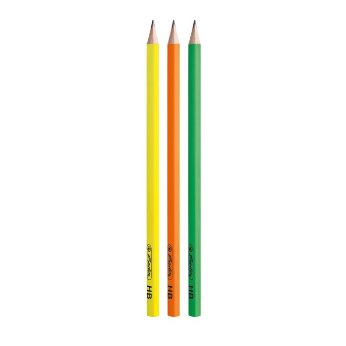 HERLITZ Μολύβια Neon Art HB Blister 2τμχ - Συσκευασία 8τμχ